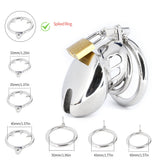 BDSM Stainless Steel Chastity Device with Spike Ring main product | 3d-chastity