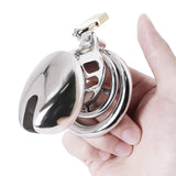 BDSM Stainless Steel Chastity Device with Spike Ring size and shape | 3d-chastity
