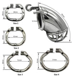 Bending Tube Stainless Steel Male Chastity Device size and shape | 3d-chastity