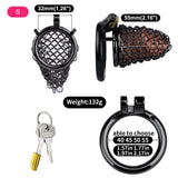 Soft Armor Chastity Cage lock and ring | 3d-chastity