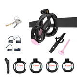Black Cobra Chastity Small Kit With Belt And Urethral - 3d-chastity