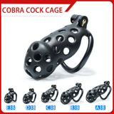 Black Hole Mamba Chastity Cage Kit 1.77 to 4.13 Inch Long main product | 3d-chastity