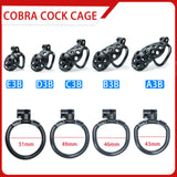 Black Hole Mamba Chastity Cage Kit 1.77 to 4.13 Inch Long side | 3d-chastity