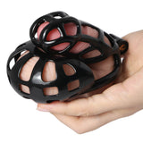 Black Mamba Chastity Cage With Balls Cage - 3d-chastity