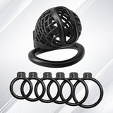 Black Mesh Pattern Chastity Cage front | 3d-chastity