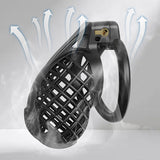 Black Mesh Pattern Chastity Cage full kit | 3d-chastity