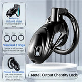 Black Metal Chastity Cage wearing | 3d-chastity