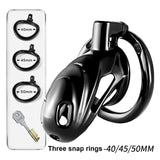 Black Metal Chastity Lock front | 3d-chastity