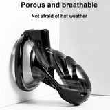 Black Metal Chastity Cage front | 3d-chastity