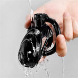 Black Metal Chastity Lock lock and ring | 3d-chastity