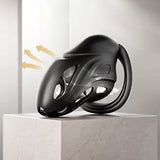 Black Punisher Chastity Device side | 3d-chastity