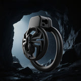 Black Spider CB Chastity Cage material finish close | 3d-chastity
