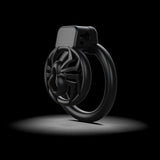 Black Spider CB Chastity Cage lock and ring | 3d-chastity