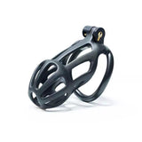 Black Stripe Cobra Chastity Cage Kit 1.77 to 4.13 Inch Long size and shape | 3d-chastity