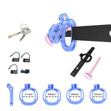 Blue Cobra Chastity Nub Kit With Belt And Urethral - 3d-chastity