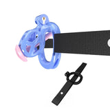Blue Cobra Chastity Nub Kit With Belt And Urethral - 3d-chastity