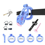 Blue Cobra Chastity Standard Kit With Belt And Urethral - 3d-chastity