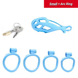 Small Blue Cobra Male Chastity Cage - 3d-chastity