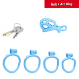 Nub Blue Cobra Male Chastity Cage
