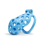 Blue Hole Cobra Chastity Cage Kit - 1.77 to 4.13 Inch Long material finish close | 3d-chastity