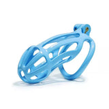 Blue Stripe Cobra Chastity Cage Kit 1.77 to 4.13 Inch Long full kit | 3d-chastity
