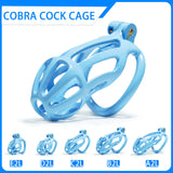 Blue Stripe Mamba Chastity Cage Kit 1.77 to 4.13 Inch Long main product | 3d-chastity
