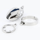 Stainless Steel Chastity Cage with Spike Ring lock and ring | 3d-chastity