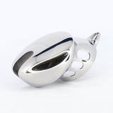 Stainless Steel Chastity Cage with Spike Ring side | 3d-chastity