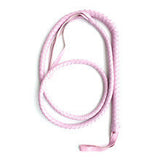 Braided Leather Pink Whip Chastity Cage material finish close | 3d-chastity