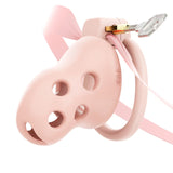 Breathable Soft Rubber Chastity Cage lock and ring | 3d-chastity