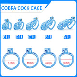 Blue Mamba Chastity Cage Kit 1.77 - 4.13 Inch with 4 Arc Rings side | 3d-chastity