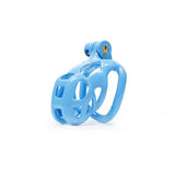 Blue Cobra Chastity Cage Kit 1.77 - 4.13 Inch with 4 Arc Rings wearing | 3d-chastity