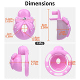 Butterfly Whisper Pearl Chastity Cage material finish close | 3d-chastity