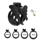 Butterfly Wing Chastity Cage lock and ring | 3d-chastity