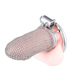 Button Cock Chain Lock Chastity Cage main product | 3d-chastity