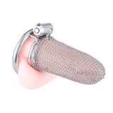 Button Cock Chain Lock Chastity Cage size and shape | 3d-chastity