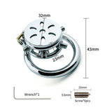 Flat Chastity Lock with Spikes material finish close | 3d-chastity