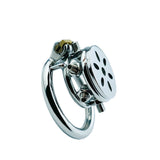 Flat Chastity Lock with Spikes side | 3d-chastity