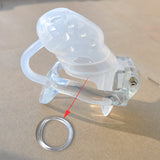 Spiked Silicone Chastity Cage material finish close | 3d-chastity