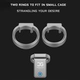 the Lastest Cagink Metal Chastity Cage Micro Version front | 3d-chastity