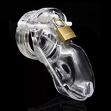 CB-3000 Male Transparent Chastity Cage lock and ring | 3d-chastity