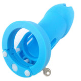 CB6000 Silicone Chastity Cage Blue side | 3d-chastity