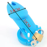 CB6000 Silicone Chastity Cage Blue wearing | 3d-chastity
