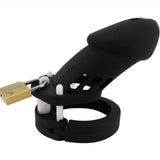 CB6000 Silicone Chastity Cage Black main product | 3d-chastity