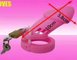 CB6000 Silicone Chastity Cage Perverse Pink size and shape | 3d-chastity