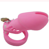 CB6000 Silicone Chastity Cage Perverse Pink side | 3d-chastity