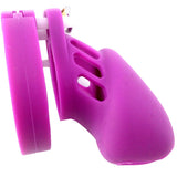 CB6000S Silicone Chastity Cage Purple size and shape | 3d-chastity