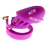 CB6000S Silicone Chastity Cage Purple side | 3d-chastity