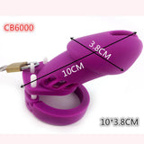CB6000 Silicone Chastity Cage Purple wearing | 3d-chastity