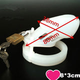 CB6000S Silicone Chastity Cage White side | 3d-chastity